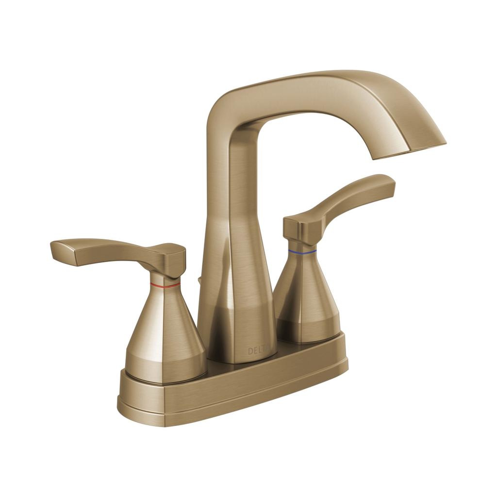 Delta 25776 Stryke Centerset Faucet Stainless Champagne Bronze 1