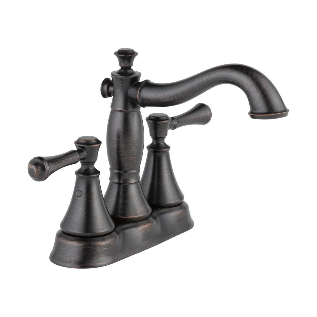Delta 2597LF Cassidy Two Handle Centerset Bathroom Faucet Metal Pop-Up Venetian Bronze 1