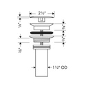 Hansgrohe 50001001 Sink Drain 1 1/4 Inch Chrome 1