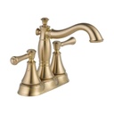 Delta 2597LF Cassidy Two Handle Centerset Bathroom Faucet Metal Pop-Up Champagne Bronze 1