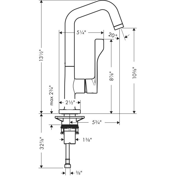 Hansgrohe 39851801 Axor Citterio Bar Faucet Steel Optik 2