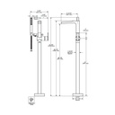 Delta T4768-FL Ara Floor Mount Channel Spout Tub Filler Trim Chrome 2