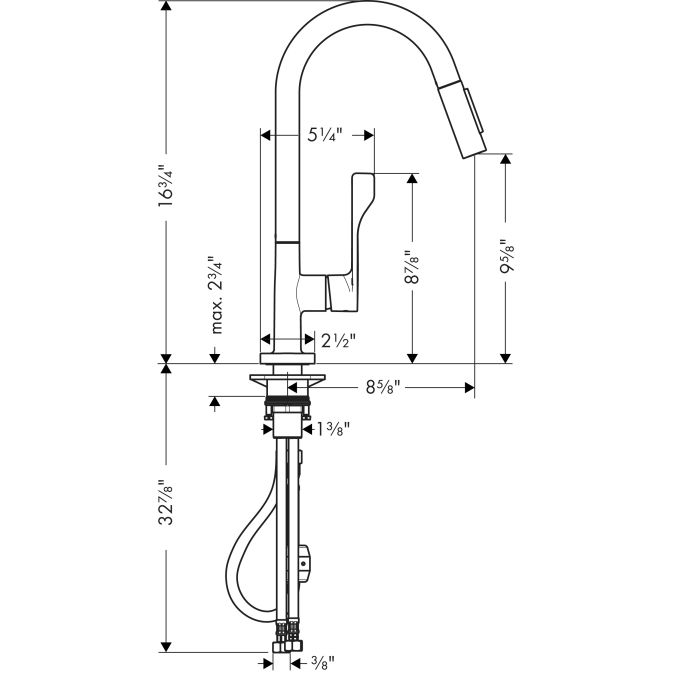 Hansgrohe 39835001 Axor Citterio Pull Down Kitchen Faucet Chrome 3
