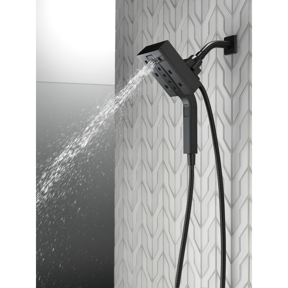 Delta 58473 H2Okinetic In2ition 4 Setting Two-in-One Shower Matte Black 1