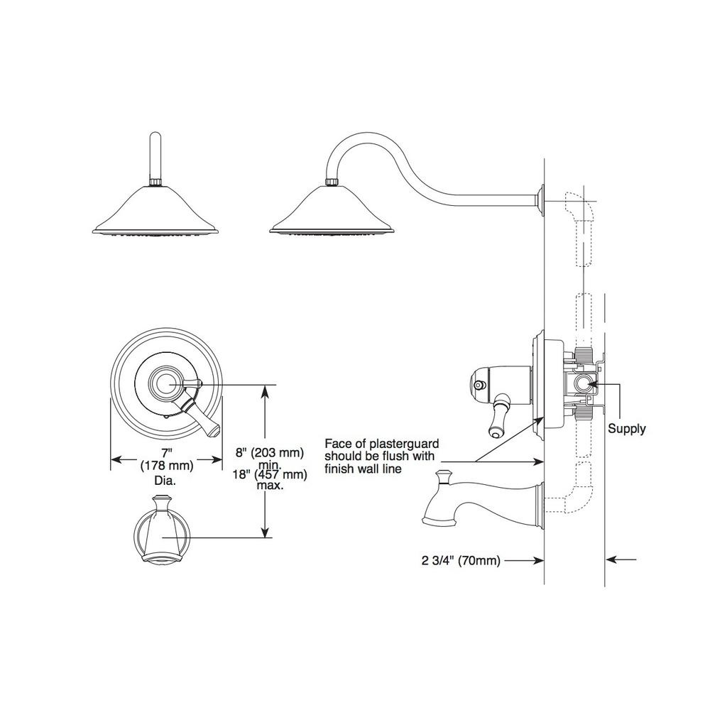 Delta T17T497 Cassidy TempAssure 17T Series Tub & Shower Trim Stainless 2