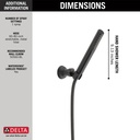 Delta 55085 Premium Single Setting Adjustable Wall Mount Hand Shower Matte Black 1