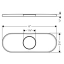 Hansgrohe 06490820 Base Plate for Contemporary Single Hole Faucets 6" Brushed Nickel 2