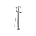Delta T4797 Cassidy Traditional Floor Mount Tub Filler Trim Less Handle Stainless 1