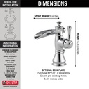 Delta 598LF Cassidy Single Handle Channel Bathroom Faucet Chrome 1
