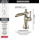 Delta 598LF Cassidy Single Handle Channel Bathroom Faucet Polished Nickel 1