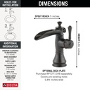 Delta 598LF Cassidy Single Handle Channel Bathroom Faucet Venetian Bronze 1