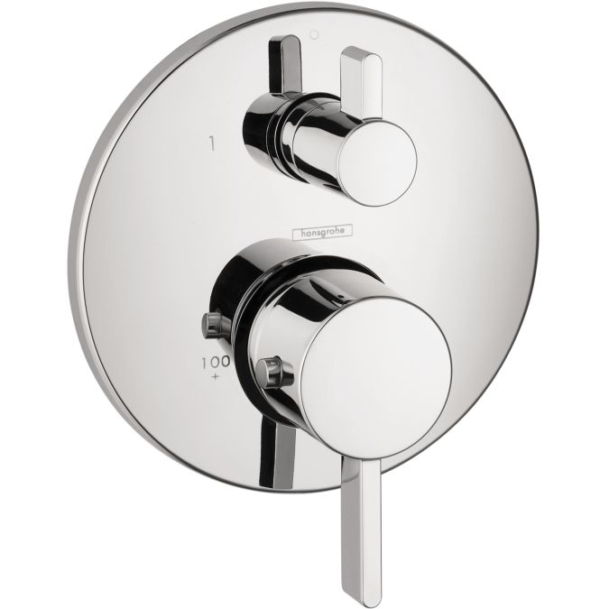 Hansgrohe 04230000 S Thermostat With Volume Control Trim Chrome 1