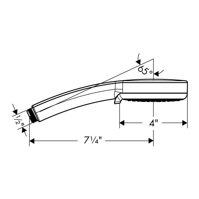 Hansgrohe 04073000 Croma E 100 3 Jet Handshower Chrome 2