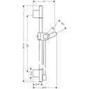 Hansgrohe 27989000 Axor Uno Wallbar 36" Chrome 2