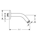 Hansgrohe 27411823 Standard Showerarm 6" Brushed Nickel 2