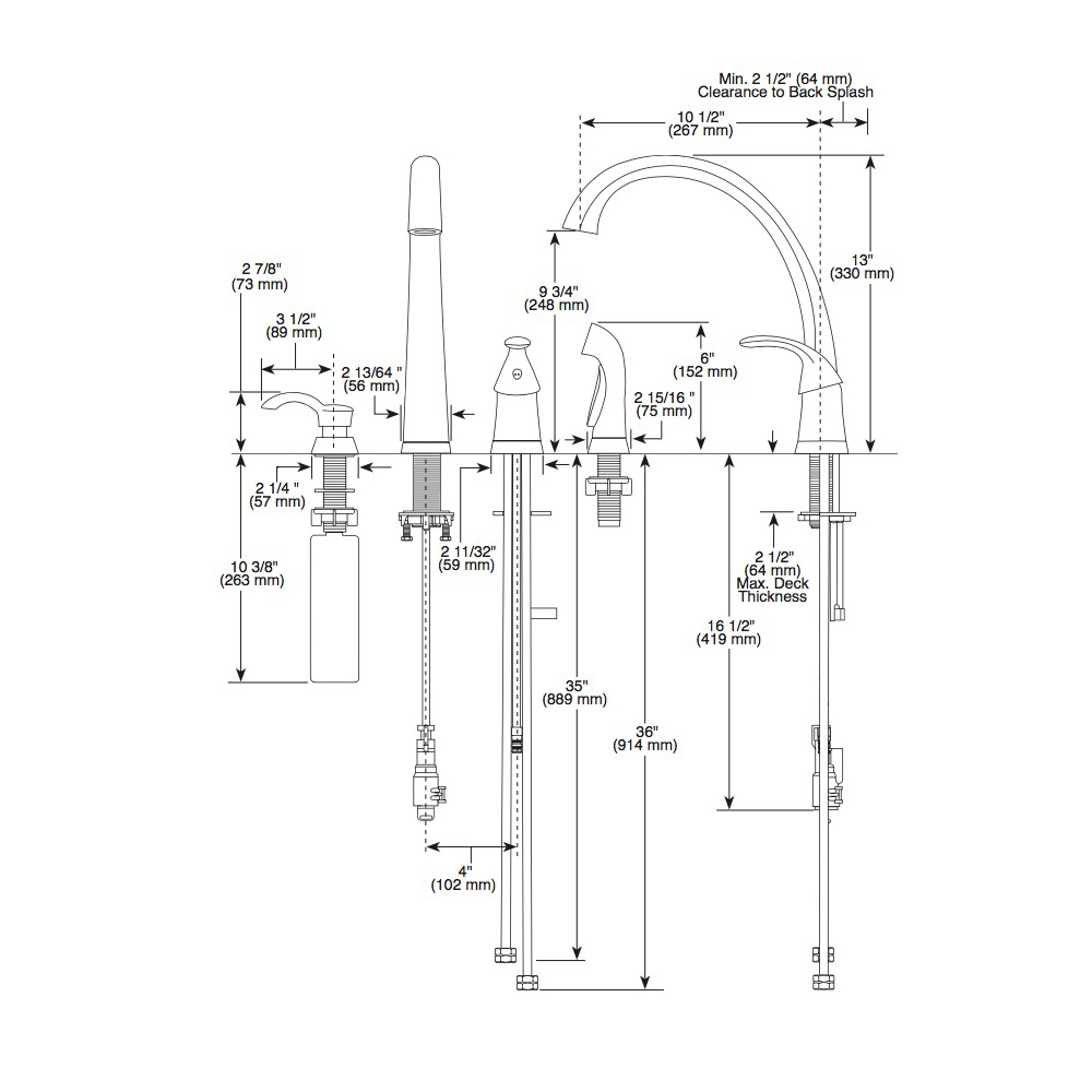 Delta 4380 Pilar Single Handle Kitchen Faucet With Spray Venetian Bronze 2