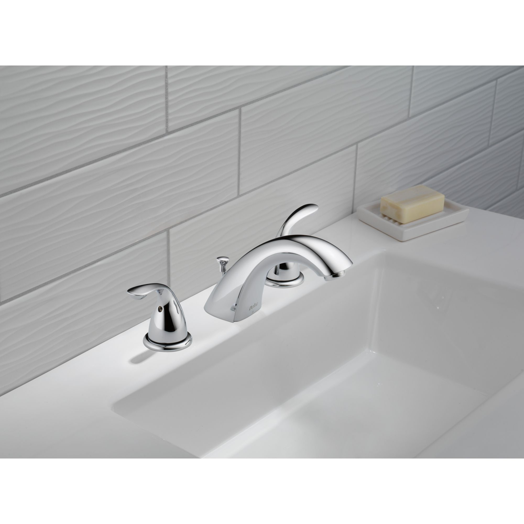 Delta 3530LF Classic Two Handle Widespread Lavatory Faucet Brilliance Stainless 3