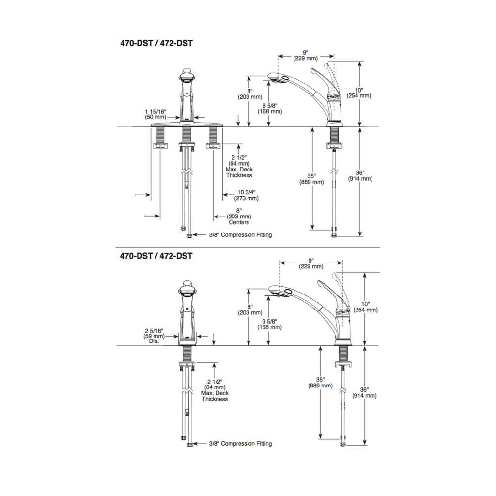 Delta 470 Signature Single Handle Pull Out Kitchen Faucet White 2