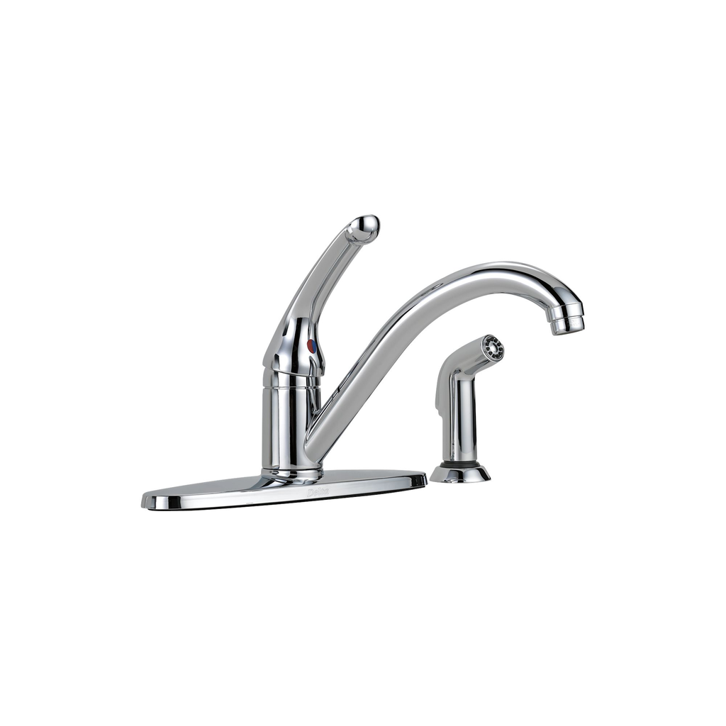 Delta 436 Single Handle Kitchen Faucet With Spray Chrome 1