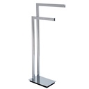 Laloo 9000BG Floor Stand Double Towel Bar Brushed Gold 1
