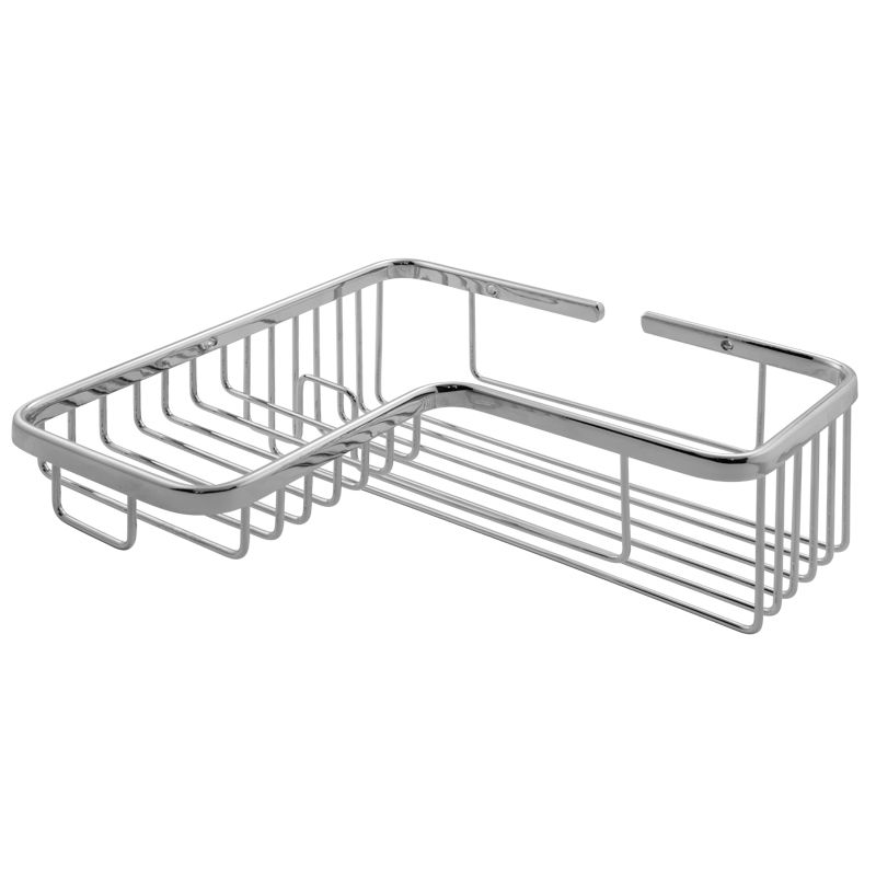 Laloo 3391C Corner Soap And Bottle Wire Basket Chrome 1