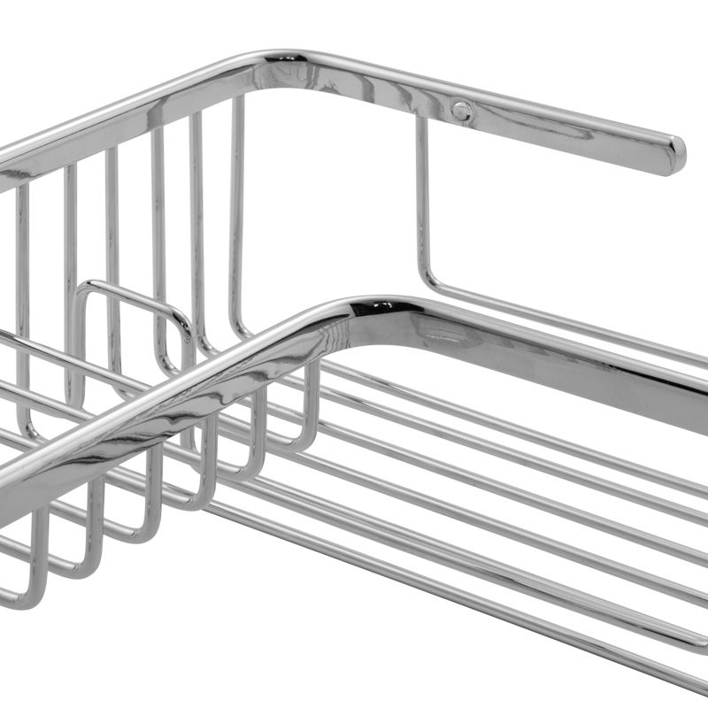 Laloo 3391C Corner Soap And Bottle Wire Basket Chrome 2
