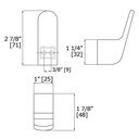 Laloo 7116-1MB Single Hook Matte Black 3
