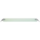 Laloo R3087MB Radius Single Glass Shelf Matte Black 1