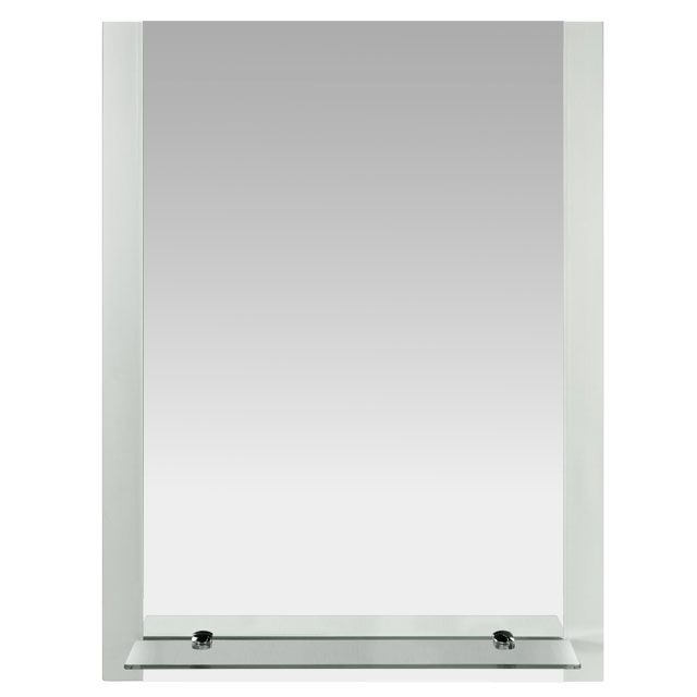 Laloo M31005 Parallel Frosted Mirror With Shelf 1