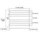 LaLOO ETW1 19PS 8 Bar Towel Warmer Polished Stainless