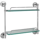 Laloo CR3852C Classic R Double Glass Shelf Chrome 1
