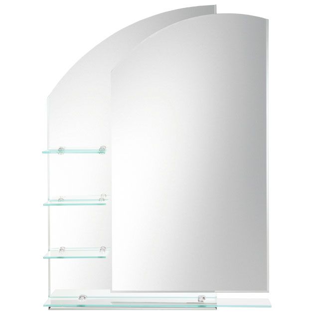 Laloo H00164 Double Layered Mirror With Shelves 1