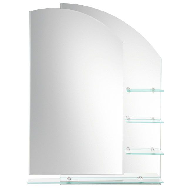 Laloo H00165 Double Layered Mirror With Shelves 1