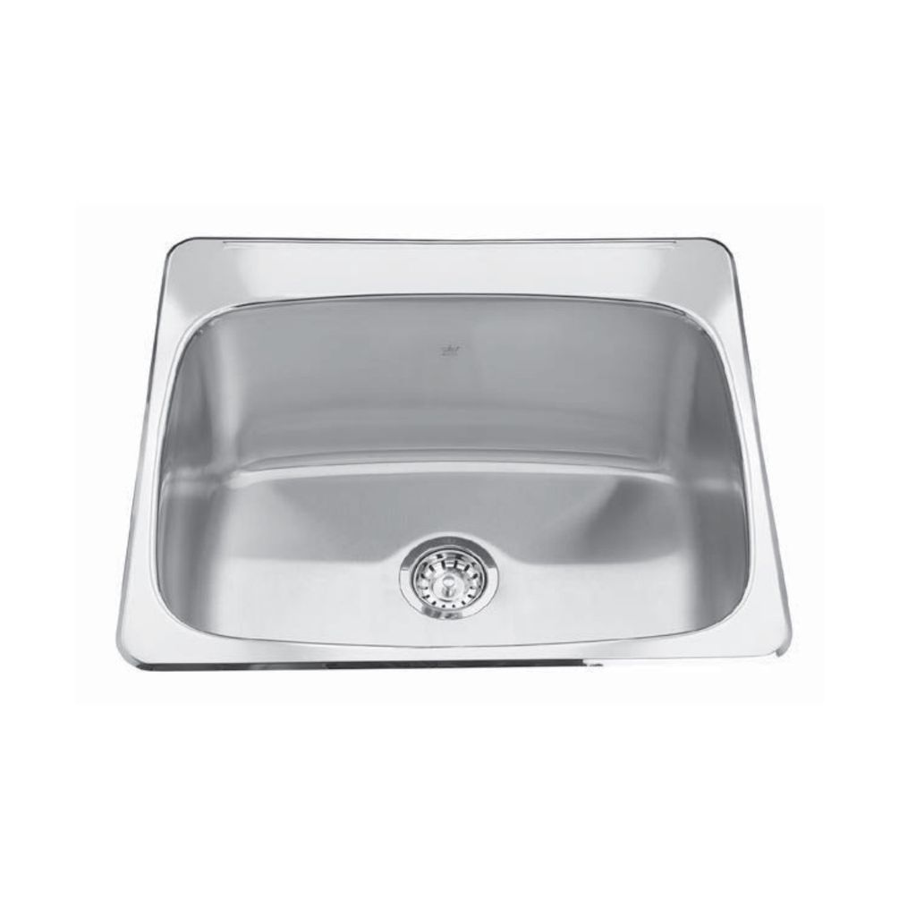 Kindred QSL2225/12 22 x 25 Single Bowl Laundry Sink 1 Hole 1