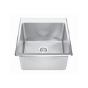 Kindred QSLF2020/12 20 x 20 Single Bowl Dual Mount Sink 1 Hole 1
