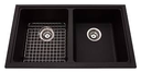 Kindred KGD2U-9ON Granite Undermount Single Bowl Onyx Includes Grid 1