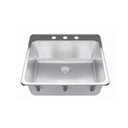 Kindred QSLA2225/10  22 x 25 Single Bowl Laundry Sink 3 Holes 1