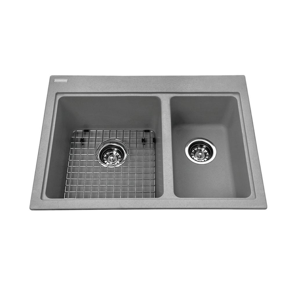 Kindred KGDC2027R/8 27 x 20 Combination Granit Sink Shadow Grey 1