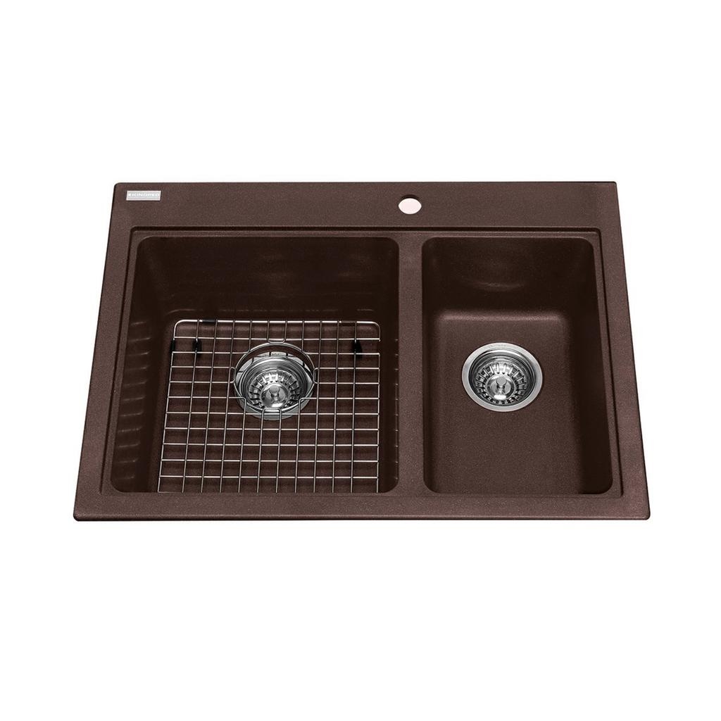 Kindred KGDC2027R/8 27 x 20 Combination Granit Sink Espresso 1