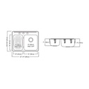 Kindred QCLA2027L/8 27 x 20 Doouble Bowl Kitchen Sink 3 Holes 2