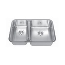 Kindred QCUA1827R/8 27 x 18 Double Bowl Kitchen Sink 1
