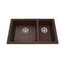 Kindred KGDCR1U-8ES Granite Undermount Combination Bowl Espresso Includes Grid 1