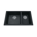 Kindred KGDCR1U-8ON Granite Undermount Combination Bowl Onyx Includes Grid 1