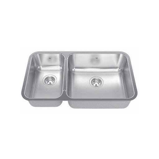 Kindred QCUA1831L/8 31 x 18 Double Bowl Kitchen Sink 1