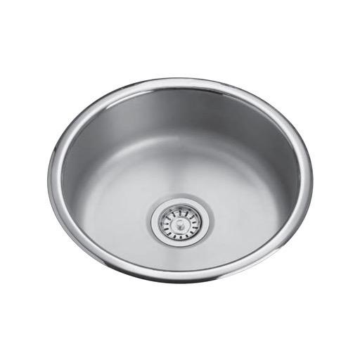 Kindred QSR18/8 18 Single Bowl Round Prep Sink 1