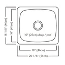 Kindred QSU1820-10 Single Bowl Undermount Laundry 20 Gauge 2