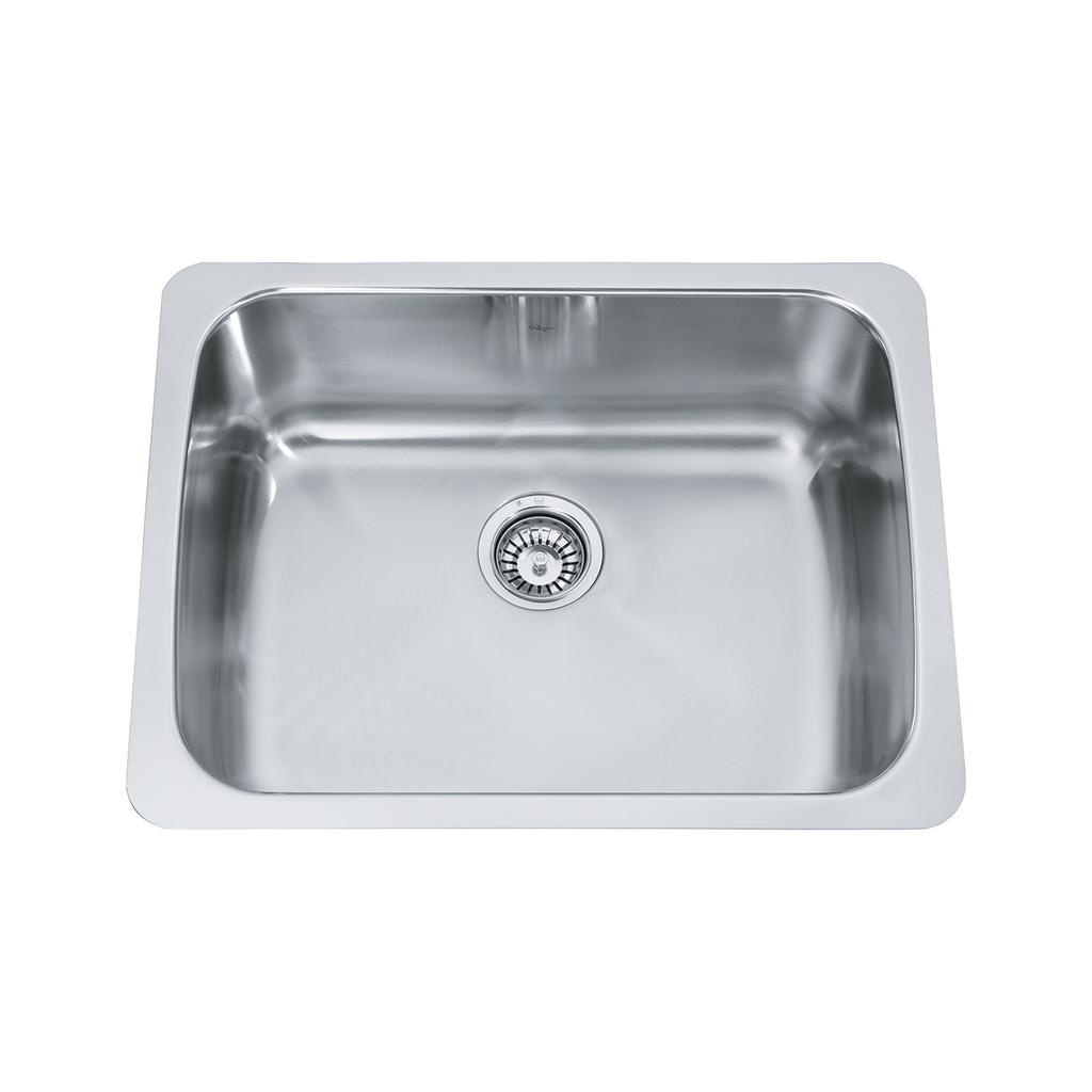 Kindred NS1925U-9 Single Bowl Undermount Sink Stainless Steel 1