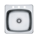 Kindred RSL5251-3 Topmount Single Bowl Sink Stainless Steel 1