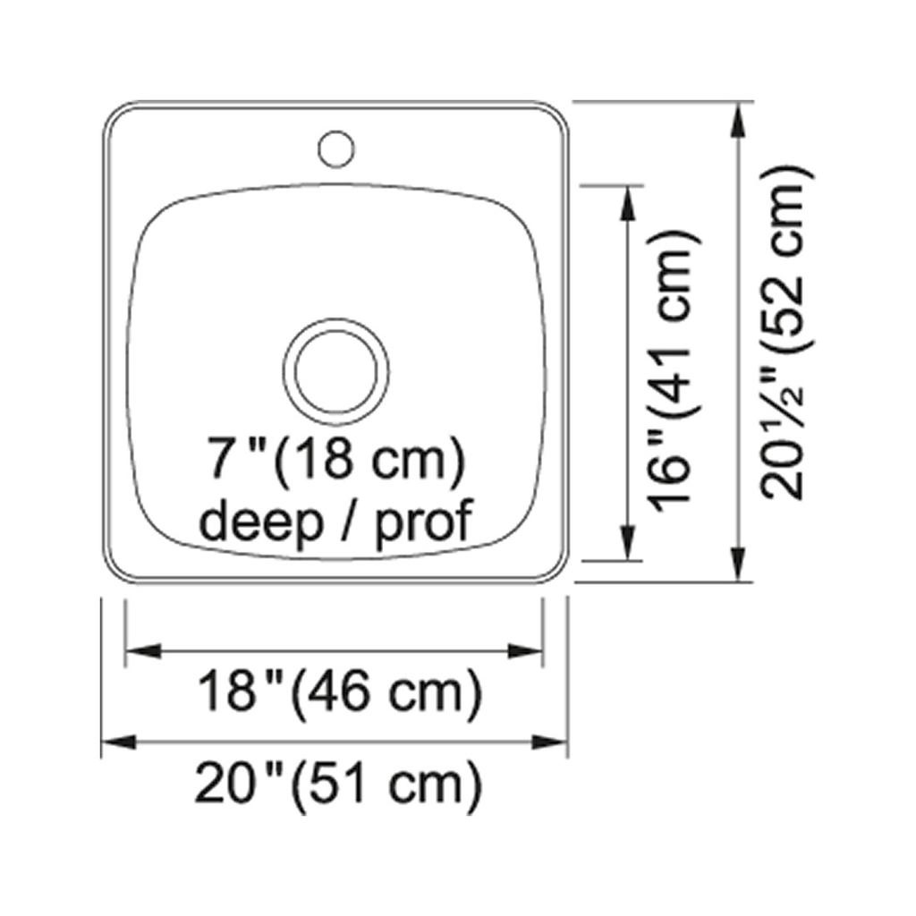 Kindred RSL2020-1 Topmount Single Bowl Sink Stainless Steel 2