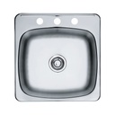Kindred RSL2020-3 Topmount Single Bowl Sink Stainless Steel 1